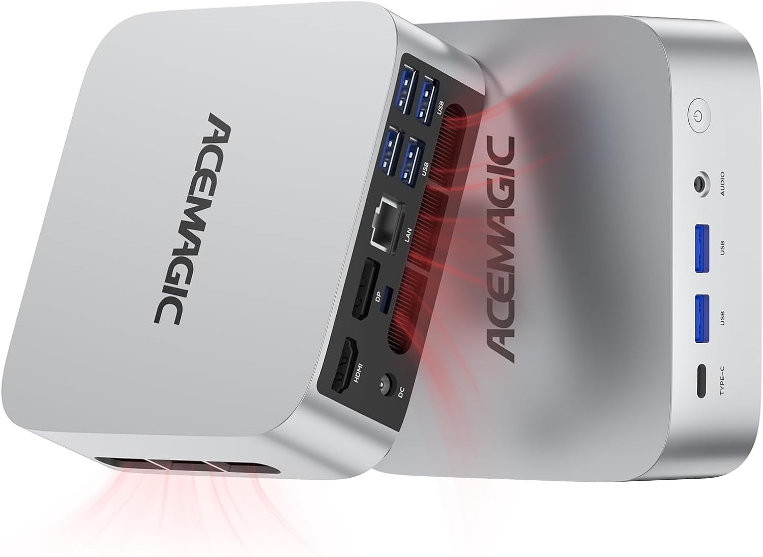 M1 Mini PC, Intel Core I9-11900H 32GB DDR4 1TB SSD, Mini Computers (4.9Ghz, 8C/16T) Pcie3.0 Type-C/Lan 2.5G/HDMI/DP, 4K Triple Display 11 Pro Mini Desktop PC Bt5.2/Wifi6/Bt/For Home/Office