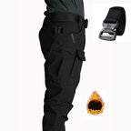 2025 Flap Pocket Men'S Fleece Straight Leg Cargo Pants, Loose Casual Tactical Pants, Mens Work Pants for Hiking Climbing