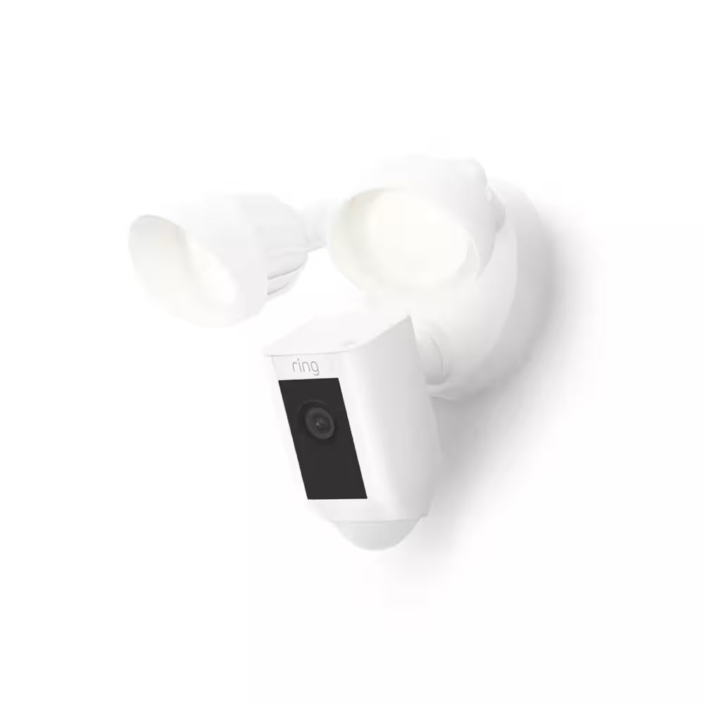 Floodlight Cam plus Wired Smart Security Camera with Motion Activated Led Lights, 1080P Hd Video
