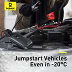 Baseus 1000A Portable Car Jump Starter Pack Booster Charger Battery Gift for Him Fast Deliver C02 Phone Holder T-Space Holder