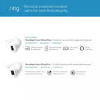 Floodlight Cam plus Wired Smart Security Camera with Motion Activated Led Lights, 1080P Hd Video