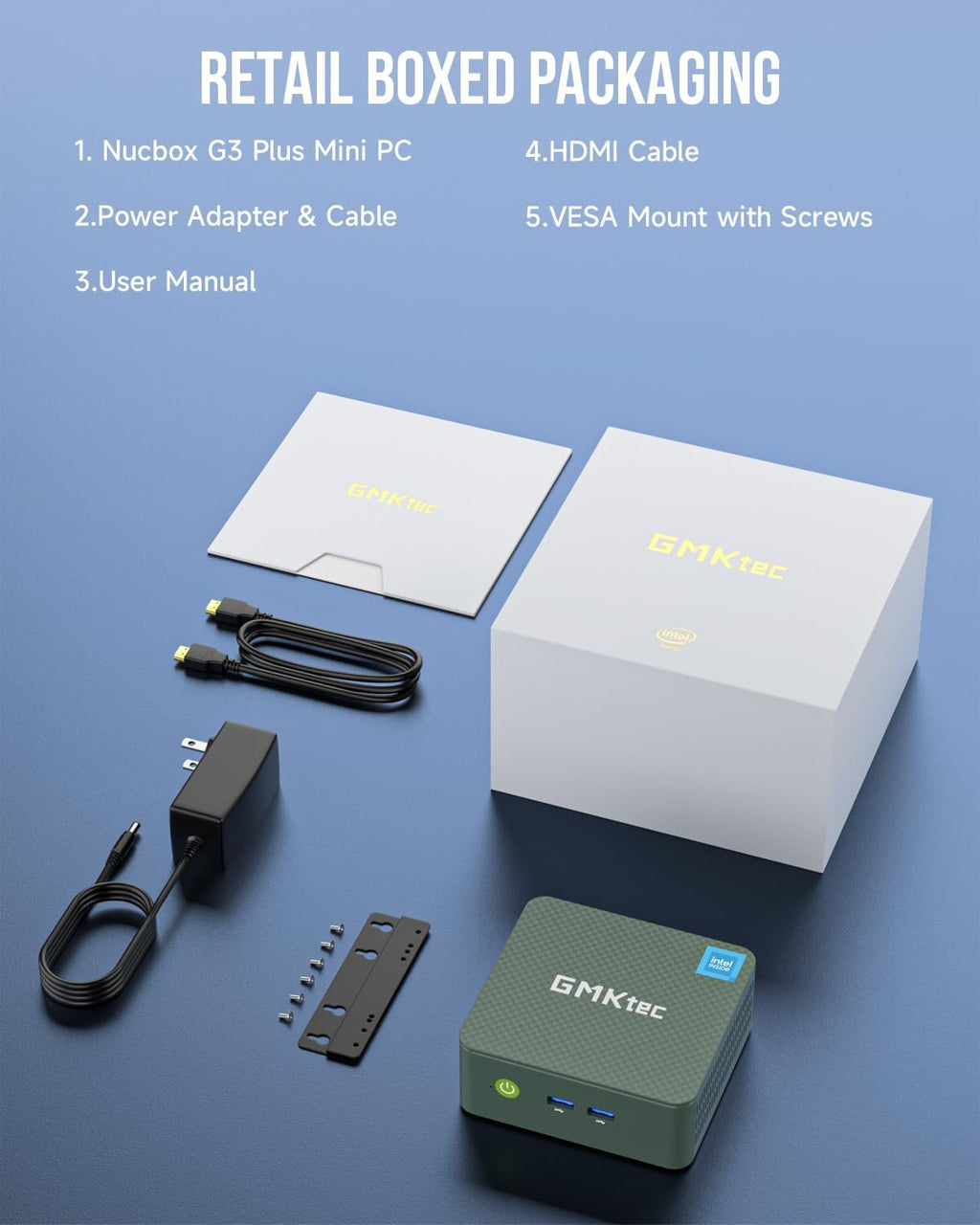 Mini PC, Intel Twin Lake N150 (Upgraded N100), 16GB DDR4 RAM 512GB Pcie M.2 SSD, Desktop Computer 4K Dual Hdmi/Usb3.2/Wifi 6/Bt5.2/2.5Gbe RJ45 for Office, Business