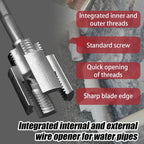 Pipe Thread Cutting Tool Integrated Internal & External Pipe Threading Tool Electric Drill Compatible PVC Pipe Threader Kit