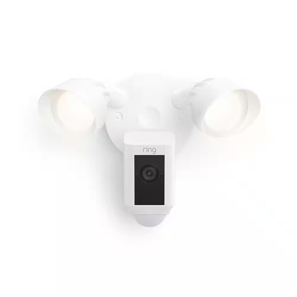 Floodlight Cam plus Wired Smart Security Camera with Motion Activated Led Lights, 1080P Hd Video