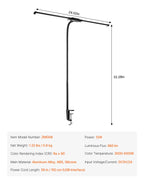LED Desk Lamp with Clamp Double Head Desk Lamp with 360¡Ã Adjustable Gooseneck