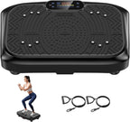 Vibration Plate Exercise Machine Weight Loss, Full Body Workout Vibration Plate Lymphatic Drainage, 199 Adjustable Speeds Power Shaping Vibrating Plate 450 Lbs Capacity Fitness Platform