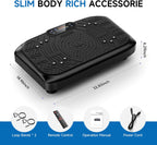Vibration Plate Exercise Machine Weight Loss, Full Body Workout Vibration Plate Lymphatic Drainage, 199 Adjustable Speeds Power Shaping Vibrating Plate 450 Lbs Capacity Fitness Platform