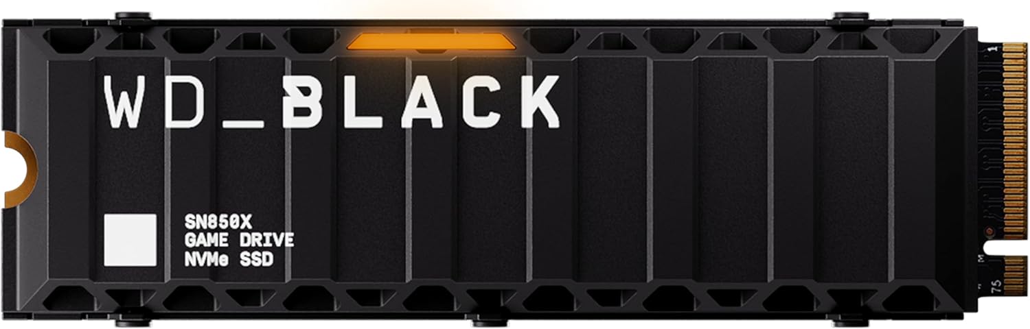 4TB SN850X Nvme Internal Gaming Solid State Drive with Heatsink - Works with Playstation 5, Gen4 Pcie, M.2 2280, up to 7,300 Mb/S - WDS400T2XHE