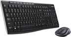 MK270 Wireless Keyboard and Mouse Combo for Windows, 2.4 Ghz, 8 Multimedia Keys, PC, Laptop, Wireless Keyboard Compact Mouse Combo - Black
