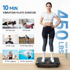 Vibration Plate Exercise Machine Weight Loss, Full Body Workout Vibration Plate Lymphatic Drainage, 199 Adjustable Speeds Power Shaping Vibrating Plate 450 Lbs Capacity Fitness Platform