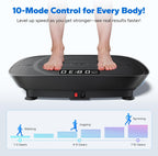 Vibration Plate Exercise Machine, Vibration Plate with Real-Time Calorie Tracking on LED Display, Vibrating Plate Exercise Machine for Women Men, Workout Equipment for Home