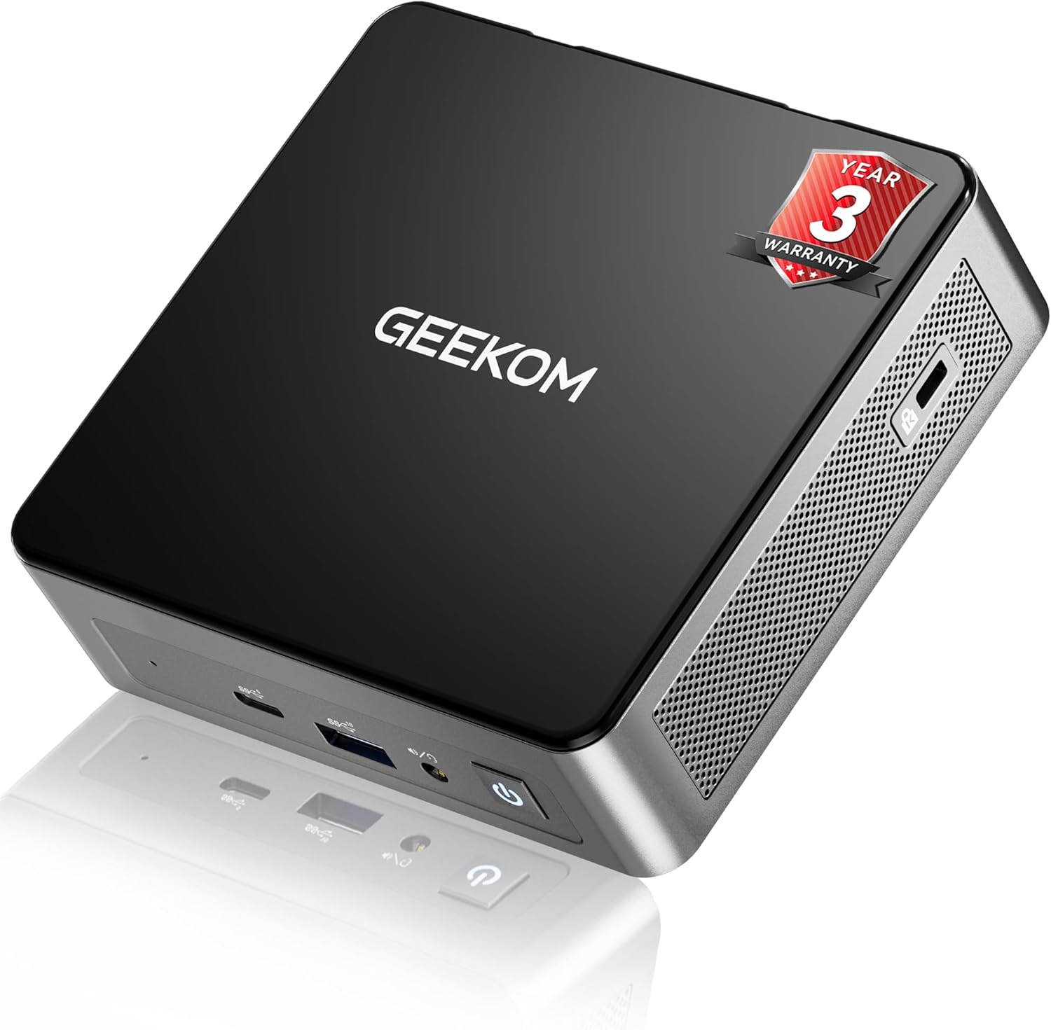 Air12 Mini PC, 13Th Gen Intel N150, 16GB DDR5 512GB Nvme SSD Mini Desktop Computer, 4K Triple Display via HDMI 2.0+Minidp 1.4+USB-C, SD Slot, Wifi 6/BT5.2, Gigabit LAN, VESA for Home&Office