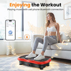 Vibration Plate Fitness Platform Exercise Machine Vibrating Lymphatic Drainage Shaking Full Body Shaker Workout Vibrate Stand Shake Board Sport Gym for Weight Loss Fat Burner for Women Men
