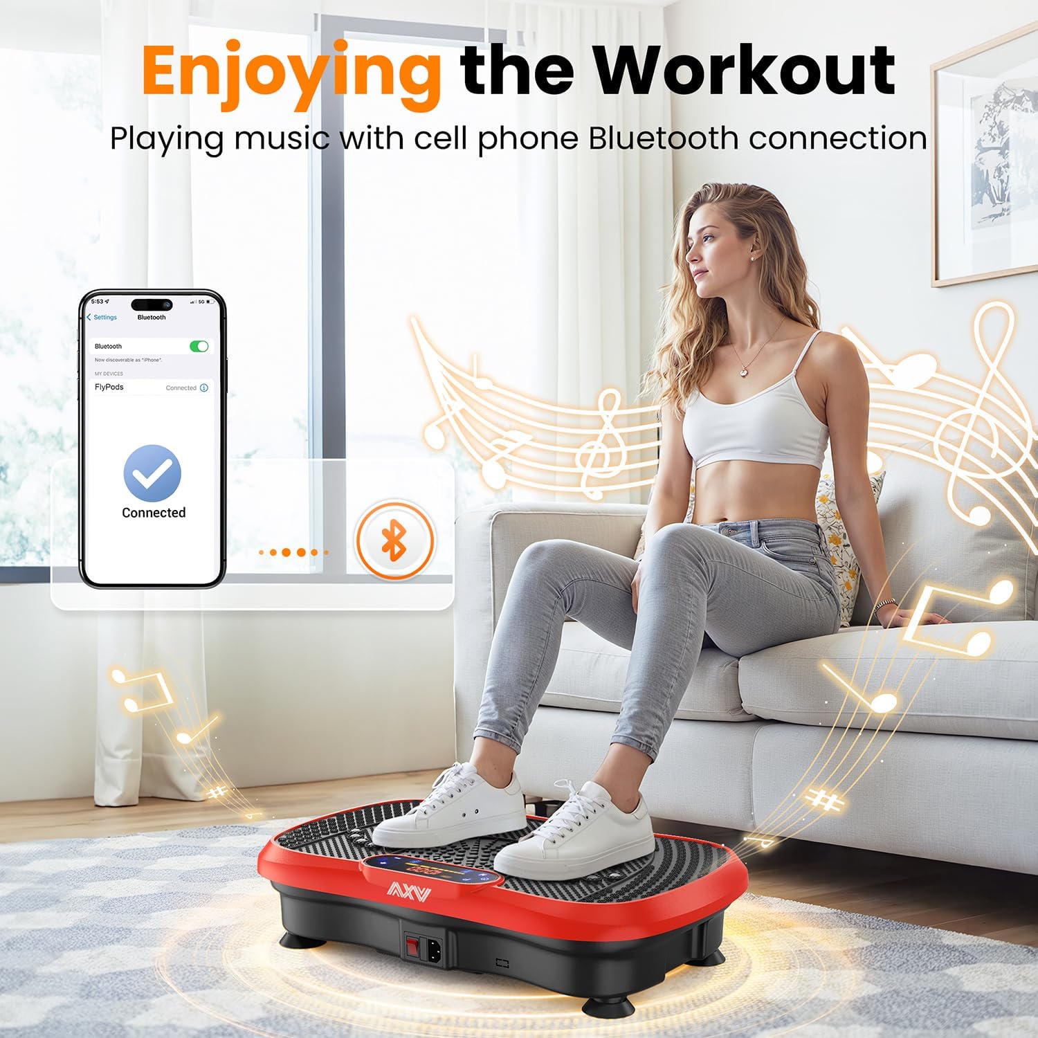 Vibration Plate Fitness Platform Exercise Machine Vibrating Lymphatic Drainage Shaking Full Body Shaker Workout Vibrate Stand Shake Board Sport Gym for Weight Loss Fat Burner for Women Men