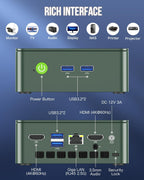 Mini PC, Intel Twin Lake N150 (Upgraded N100), 16GB DDR4 RAM 512GB Pcie M.2 SSD, Desktop Computer 4K Dual Hdmi/Usb3.2/Wifi 6/Bt5.2/2.5Gbe RJ45 for Office, Business