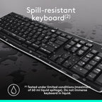 MK270 Wireless Keyboard and Mouse Combo for Windows, 2.4 Ghz, 8 Multimedia Keys, PC, Laptop, Wireless Keyboard Compact Mouse Combo - Black