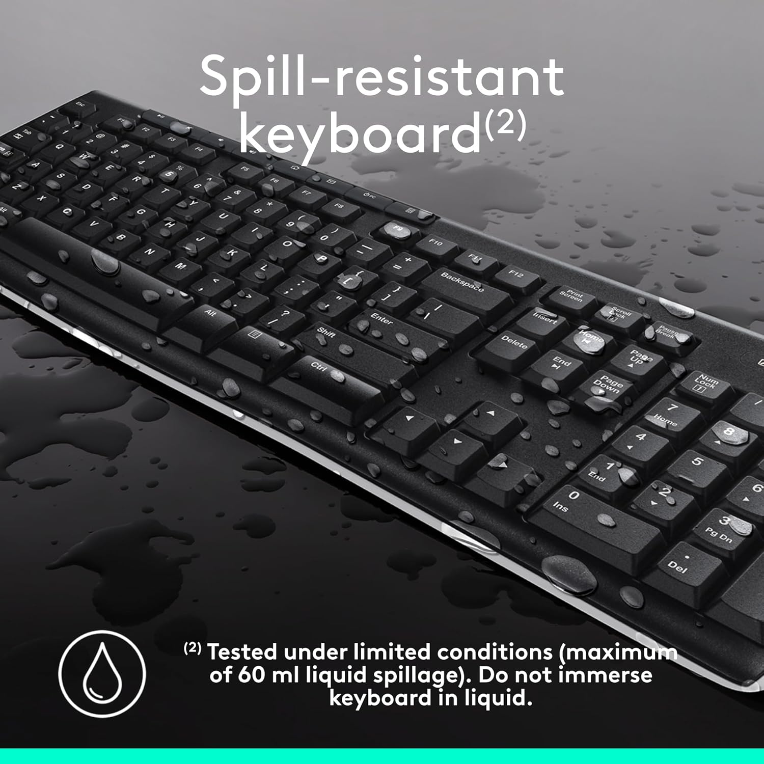 MK270 Wireless Keyboard and Mouse Combo for Windows, 2.4 Ghz, 8 Multimedia Keys, PC, Laptop, Wireless Keyboard Compact Mouse Combo - Black