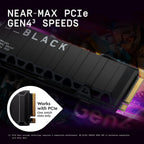 4TB SN850X Nvme Internal Gaming Solid State Drive with Heatsink - Works with Playstation 5, Gen4 Pcie, M.2 2280, up to 7,300 Mb/S - WDS400T2XHE