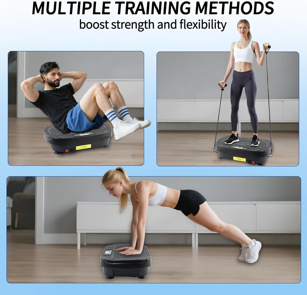 Vibration Plate Exercise Machine for Whole Body Workout , Weight Loss, and Lymphatic Drainage – Power Vibrate Platform, Shake Plate for Home Fitness and Fat Burning for Women Men