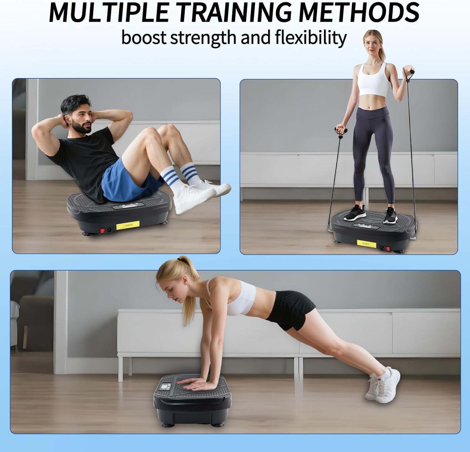 Vibration Plate Exercise Machine for Whole Body Workout , Weight Loss, and Lymphatic Drainage – Power Vibrate Platform, Shake Plate for Home Fitness and Fat Burning for Women Men