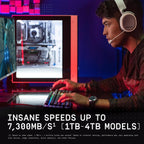 4TB SN850X Nvme Internal Gaming Solid State Drive with Heatsink - Works with Playstation 5, Gen4 Pcie, M.2 2280, up to 7,300 Mb/S - WDS400T2XHE