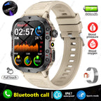 Original Men Smartwatch Flashlight Bluetooth Call Fitness Clock IP68 Waterproof Sports Men for Xiaomi Android Smart Watch 2024