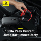 Baseus 1000A Portable Car Jump Starter Pack Booster Charger Battery Gift for Him Fast Deliver C02 Phone Holder T-Space Holder