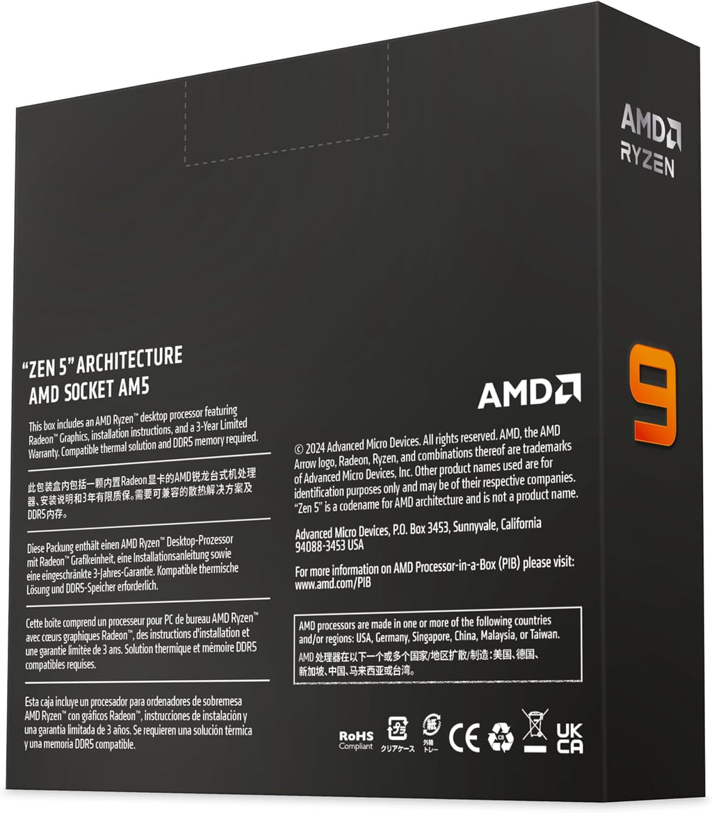 Ryzen™ 9 9950X 16-Core, 32-Thread Unlocked Desktop Processor