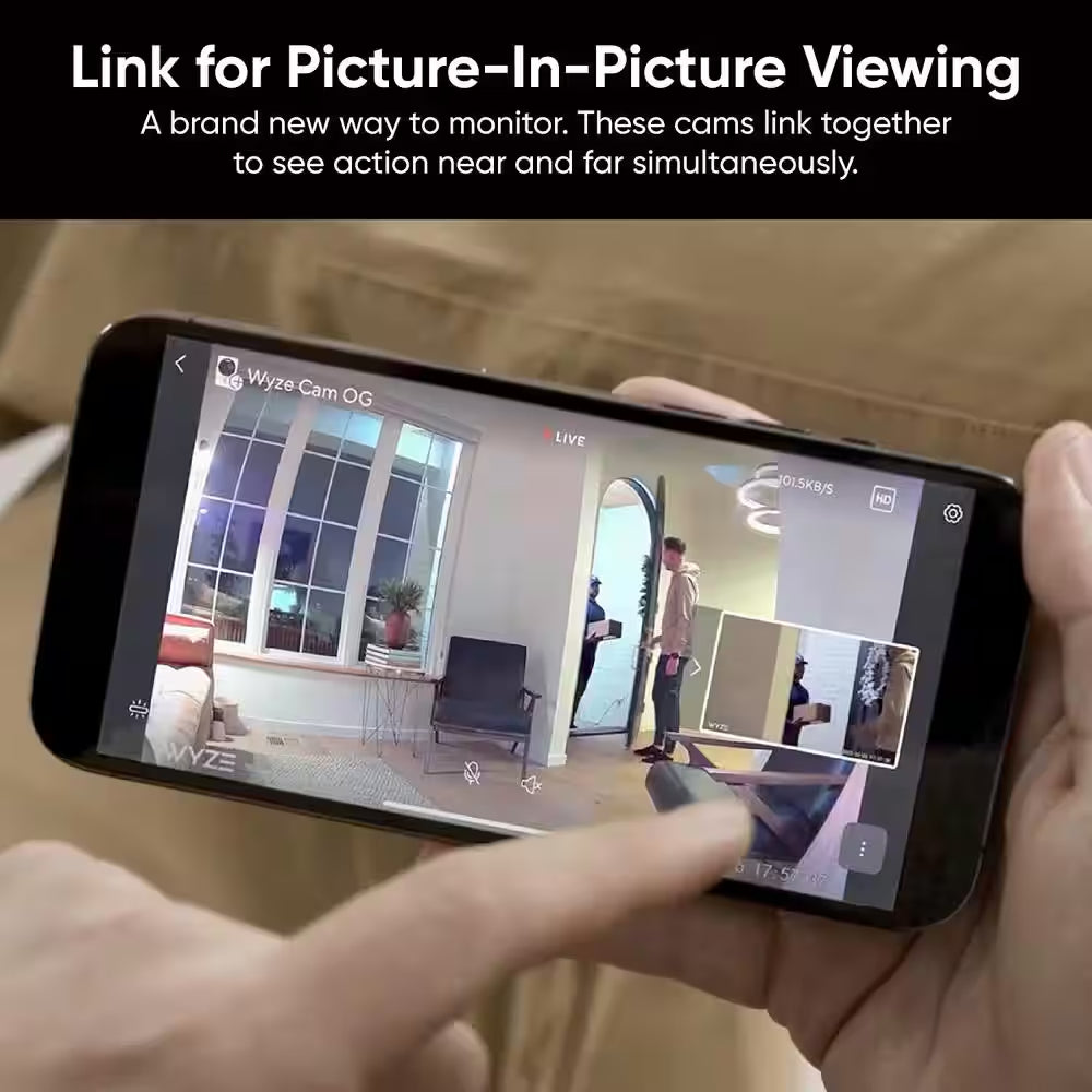 Cam OG Telephoto Indoor/Outdoor 1080P Wi-Fi Smart Home Security Camera with 3X Optical Zoom and Color Night Vision