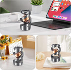 Upgraded Kinetic Desk Toys, Kinetic Spinning Desk Toy for Office for Adults, Quite Fidget Toys for Kids Teens, Desk Fidgets for Adults with ADHD (Grey Rose Gold)