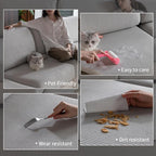 Universal Elastic Sofa Cushion Cover, Modern Anti-Slip Protector for L-Shaped Sofas, Non-Sensitive Goods, Woven Weaving Method, Dustproof Sofa Slipcover, No Plug Type