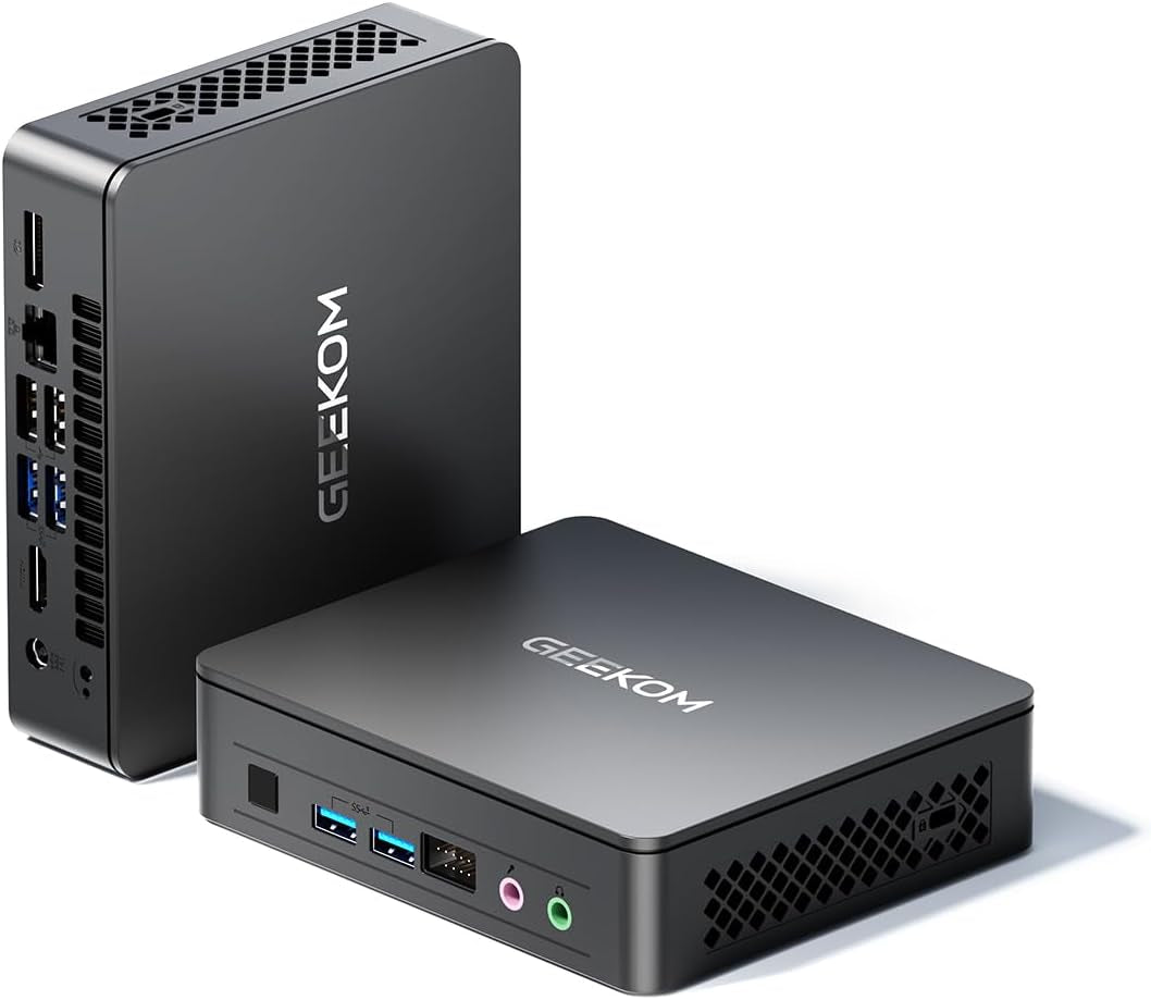 Air12 Lite Mini PC (3-Year Quality Support),With 12Th Gen Intel N150 (Upgraded N100),16GB RAM 512GB Nvme Pcie M.2 SSD,6 USB Ports 9-Pin Mini Desktop Computer for Home/Business/Office